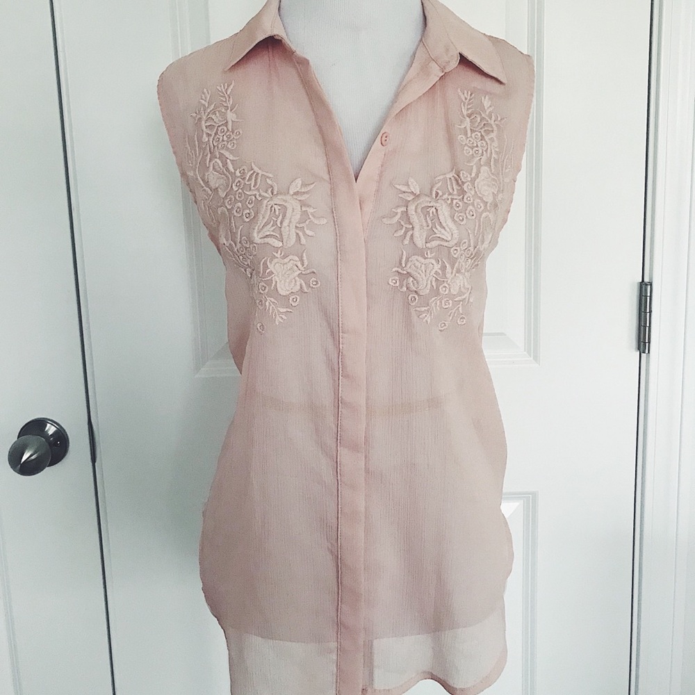 Floral sheer top